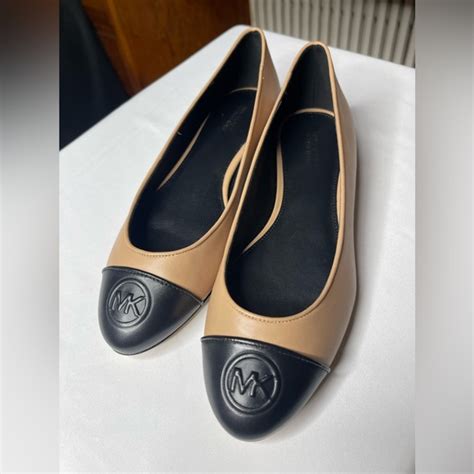 michael kors dylyn|Dylyn Logo and Leather Ballet Flat .